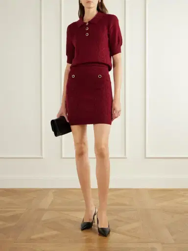 Alessandra Rich Open-knit Wool Polo Shirt | Thumbnail 2