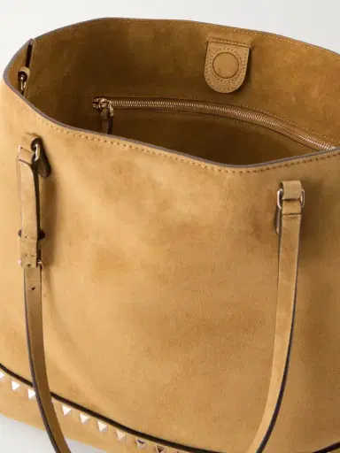 Valentino Garavani Rockstud Medium Suede Tote | Thumbnail 6