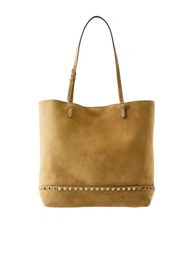 Valentino Garavani Rockstud Medium Suede Tote | Thumbnail 1
