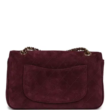 Chanel Chanel Mini "Souplissimo" Flap Bag Burgundy Suede Gold Hardware | Thumbnail 4 Chanel Chanel Mini "Souplissimo" Flap Bag Burgundy Suede Gold Hardware | Thumbnail 4