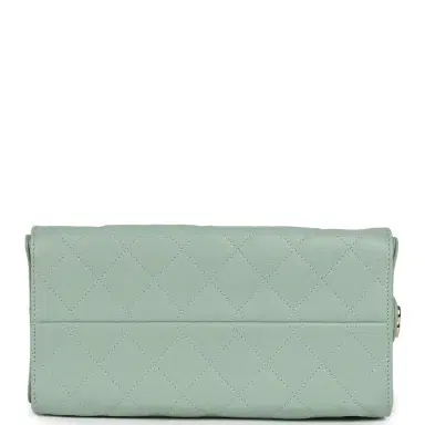 Chanel Chanel Small 25 Hobo Bag Light Green Caviar Gold Hardware | Thumbnail 6