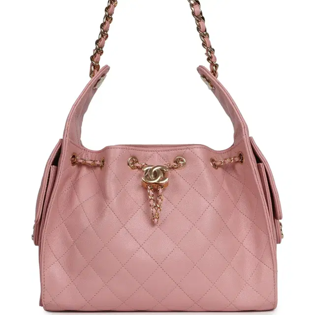 Chanel Chanel Small 25 Hobo Bag Pink Caviar Gold Hardware