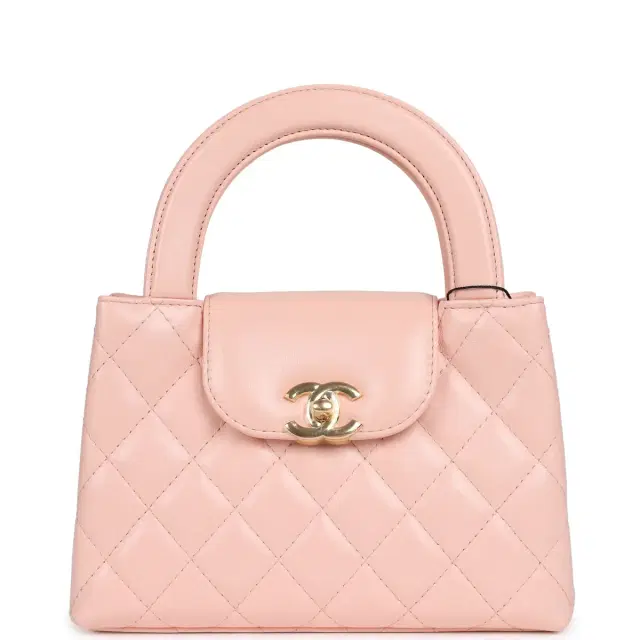 Chanel Chanel Small Kelly Shopper Pink Shiny Lambskin Gold Hardware