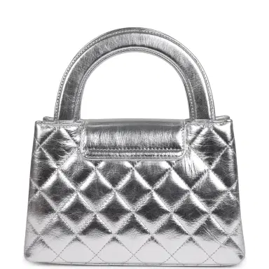Chanel Chanel Small Kelly Shopper Silver Metallic Calfskin Light Gold Hardware | Thumbnail 4 Chanel Chanel Small Kelly Shopper Silver Metallic Calfskin Light Gold Hardware | Thumbnail 4