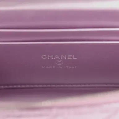 Chanel Chanel Top Handle Long Vanity Case with Chain Pink Metallic Calfskin Gold Hardware | Thumbnail 9