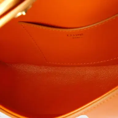 Celine Celine Tabou Orange Calfskin Smooth Leather Clutch Crossbody Bag by The Solist | Thumbnail 5