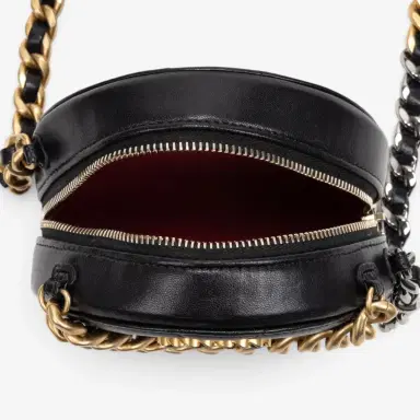 Chanel Chanel Black Large Quilted Lambskin 19 Round Chain Small Clutch Bag by The Solist | Thumbnail 9 Chanel Chanel Black Large Quilted Lambskin 19 Round Chain Small Clutch Bag by The Solist | Thumbnail 9