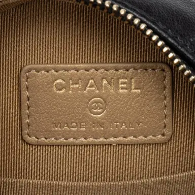 Chanel Chanel Black Quilted Lambskin Leather Front Pearl Round Chain Clutch by The Solist | Thumbnail 8