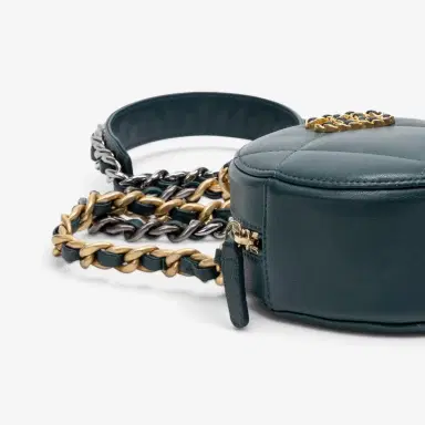 Chanel Chanel Dark Green Lambskin Leather Mini 19 Round Chain Clutch by The Solist | Thumbnail 6 Chanel Chanel Dark Green Lambskin Leather Mini 19 Round Chain Clutch by The Solist | Thumbnail 6