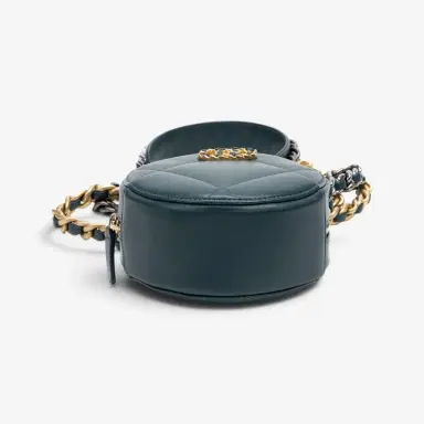 Chanel Chanel Dark Green Lambskin Leather Mini 19 Round Chain Clutch by The Solist | Thumbnail 7 Chanel Chanel Dark Green Lambskin Leather Mini 19 Round Chain Clutch by The Solist | Thumbnail 7
