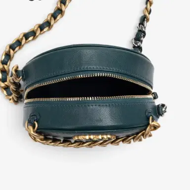 Chanel Chanel Dark Green Lambskin Leather Mini 19 Round Chain Clutch by The Solist | Thumbnail 9 Chanel Chanel Dark Green Lambskin Leather Mini 19 Round Chain Clutch by The Solist | Thumbnail 9