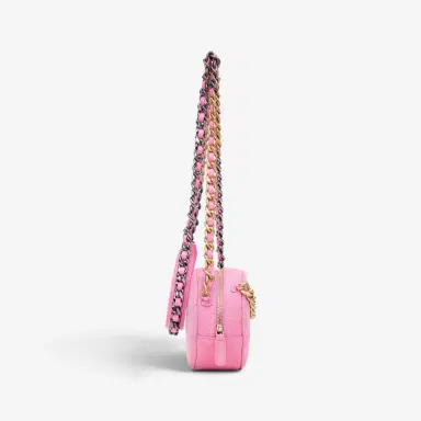 Chanel Chanel Pink Denim Canvas 19 Round Mini Clutch by The Solist | Thumbnail 3