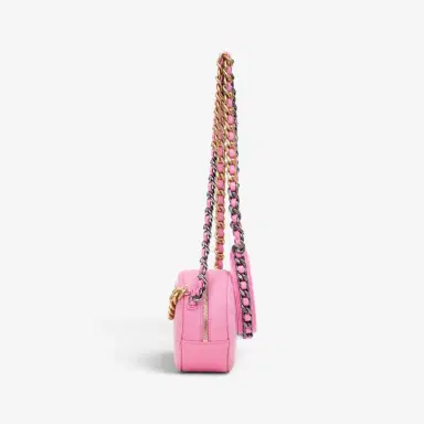 Chanel Chanel Pink Denim Canvas 19 Round Mini Clutch by The Solist | Thumbnail 4