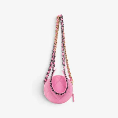 Chanel Chanel Pink Denim Canvas 19 Round Mini Clutch by The Solist | Thumbnail 5