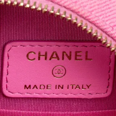 Chanel Chanel Pink Denim Canvas 19 Round Mini Clutch by The Solist | Thumbnail 10