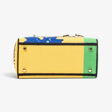 Dior Dior Lady D-Lite Yellow & Green Embroidered Canvas Medium Bag by The Solist | Thumbnail 6 Dior Dior Lady D-Lite Yellow & Green Embroidered Canvas Medium Bag by The Solist | Thumbnail 6