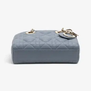 Dior Dior Lady Dior Joy Light Blue Lambskin Top Handle Bag by The Solist | Thumbnail 5