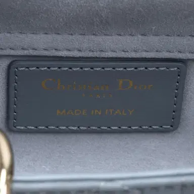 Dior Dior Lady Dior Joy Light Blue Lambskin Top Handle Bag by The Solist | Thumbnail 10