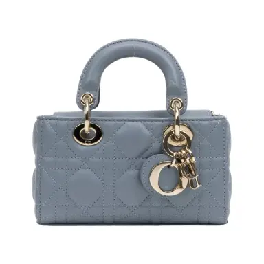 Dior Dior Lady Dior Joy Light Blue Lambskin Top Handle Bag by The Solist | Thumbnail 1