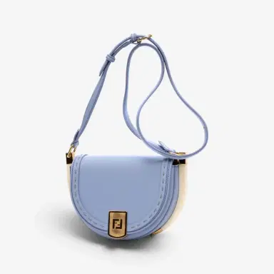 Fendi Fendi Moonlight Light Blue Smooth Leather Small Flap Crossbody Bag by The Solist | Thumbnail 2