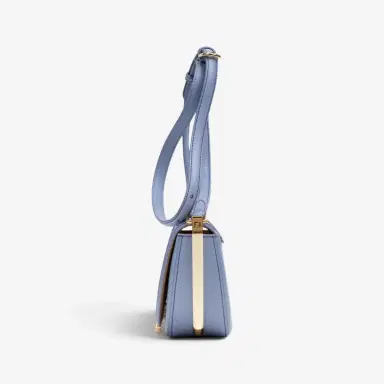 Fendi Fendi Moonlight Light Blue Smooth Leather Small Flap Crossbody Bag by The Solist | Thumbnail 4