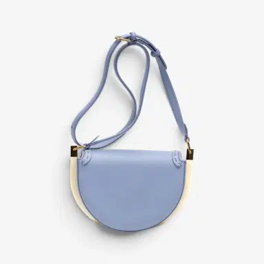 Fendi Fendi Moonlight Light Blue Smooth Leather Small Flap Crossbody Bag by The Solist | Thumbnail 5