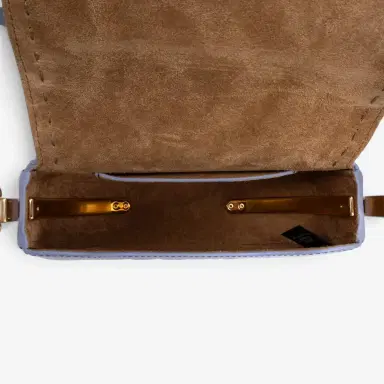 Fendi Fendi Moonlight Light Blue Smooth Leather Small Flap Crossbody Bag by The Solist | Thumbnail 8