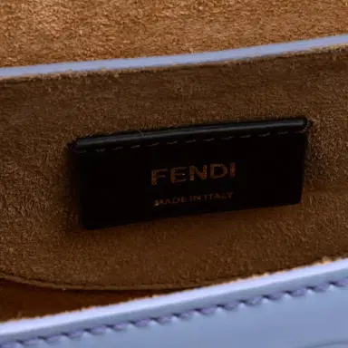 Fendi Fendi Moonlight Light Blue Smooth Leather Small Flap Crossbody Bag by The Solist | Thumbnail 9