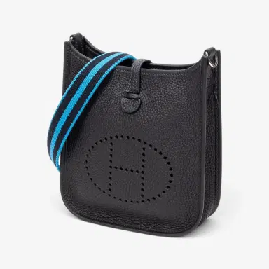 HERMÈS Hermès Evelyne Blue Nuit Clemence Leather Crossbody Bag by The Solist | Thumbnail 2