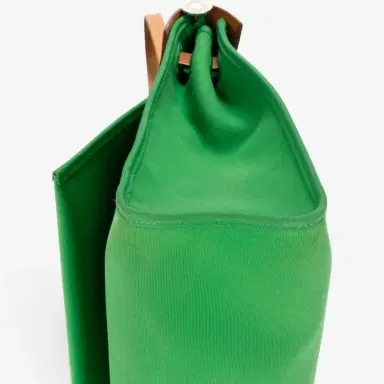 HERMÈS Hermès Herbag Zip Green/Tan Toile Officier Canvas Leather Bag by The Solist | Thumbnail 7