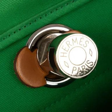 HERMÈS Hermès Herbag Zip Green/Tan Toile Officier Canvas Leather Bag by The Solist | Thumbnail 10