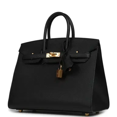 HERMÈS Hermes Birkin Sellier 25 Black Epsom Gold Hardware | Thumbnail 5 HERMÈS Hermes Birkin Sellier 25 Black Epsom Gold Hardware | Thumbnail 5