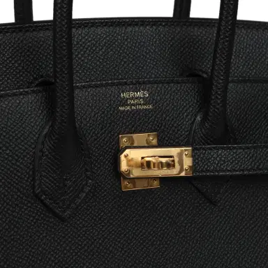 HERMÈS Hermes Birkin Sellier 25 Black Epsom Gold Hardware | Thumbnail 7 HERMÈS Hermes Birkin Sellier 25 Black Epsom Gold Hardware | Thumbnail 7