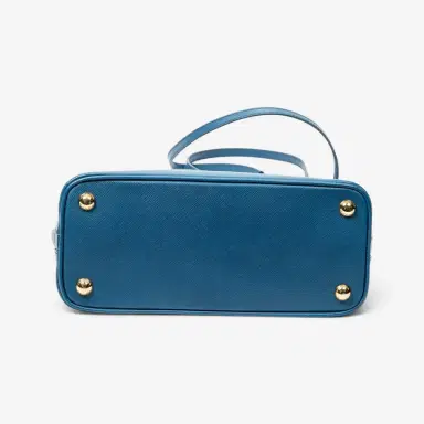 Prada Prada Blue Saffiano Leather Small Zip Promenade Bag by The Solist | Thumbnail 6 Prada Prada Blue Saffiano Leather Small Zip Promenade Bag by The Solist | Thumbnail 6