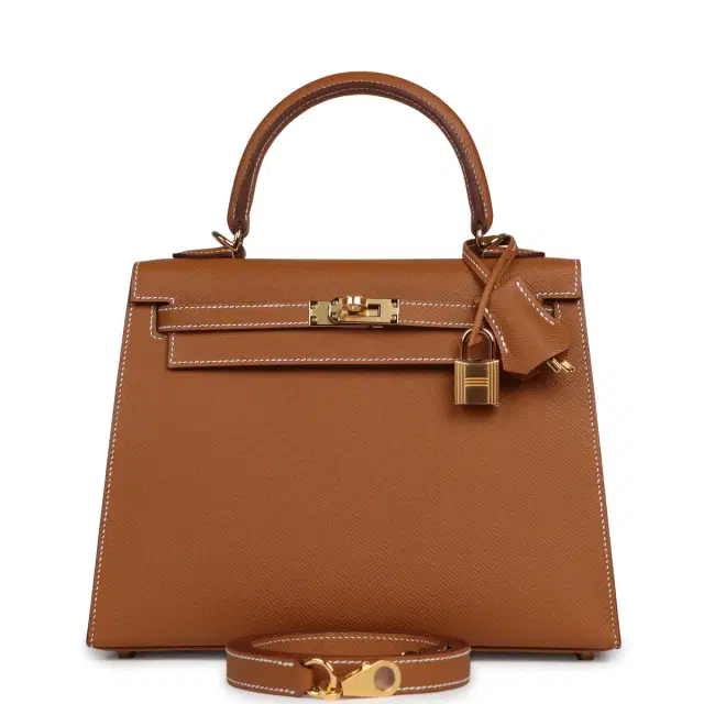 HERMÈS Hermes Kelly Sellier 25 Gold Epsom Gold Hardware