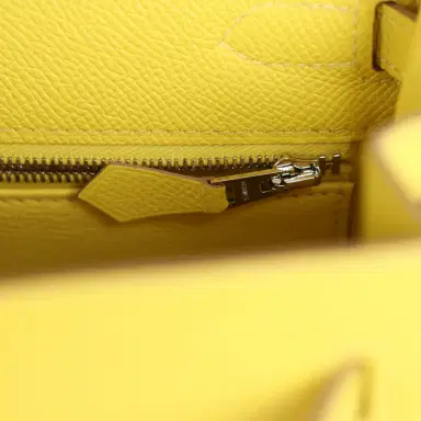 HERMÈS Hermes Kelly Sellier 25 Lime Epsom Palladium Hardware | Thumbnail 8