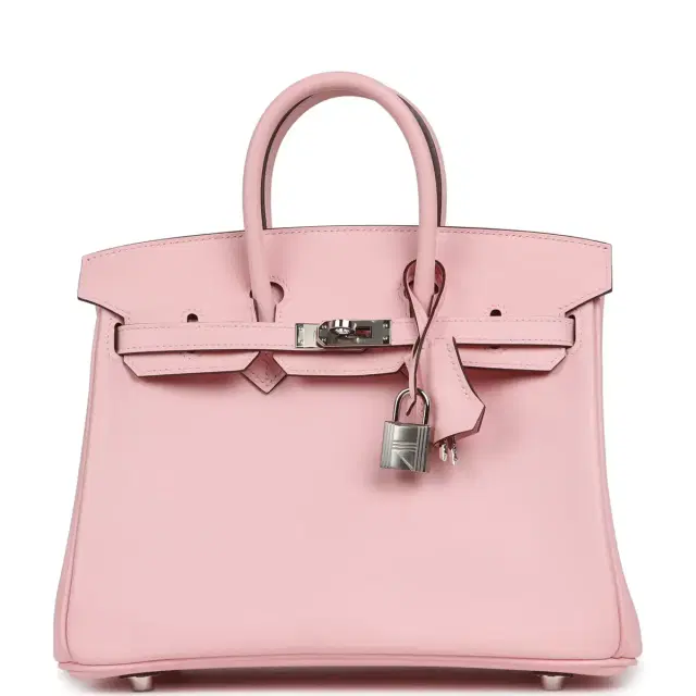 HERMÈS Pre-owned Hermes Birkin 25 Rose Sakura Swift Palladium Hardware