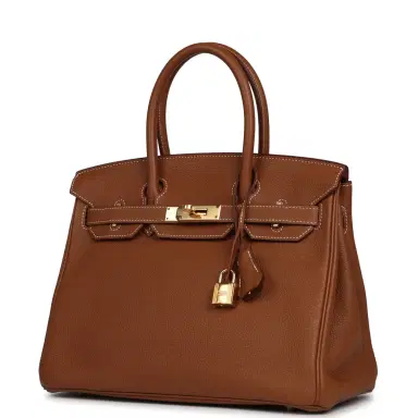 HERMÈS Pre-owned Hermes Birkin 30 Gold Togo Gold Hardware | Thumbnail 5 HERMÈS Pre-owned Hermes Birkin 30 Gold Togo Gold Hardware | Thumbnail 5