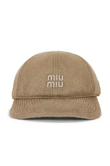Miu Miu Drill Washed Soft Calf Baseball Cap | Thumbnail 1