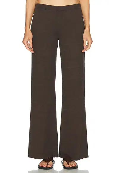 Eterne Wide Leg Cotton Cashmere Lounge Pant