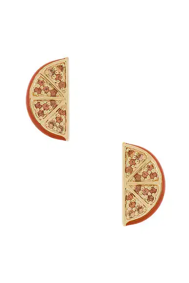 Sydney Evan Orange Slice Stud Earrings