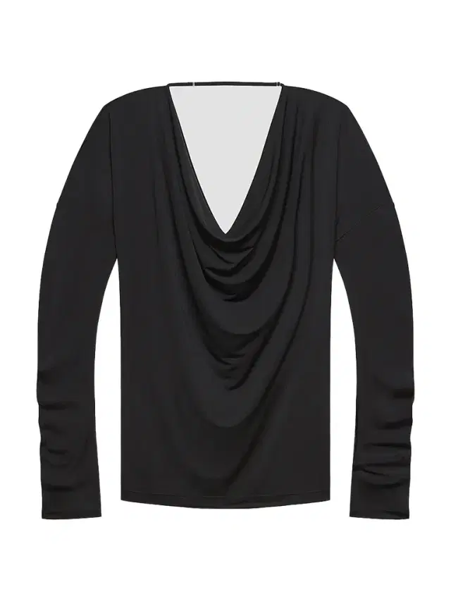 Helmut Lang Women's Open-Back Cowlneck Top - Black