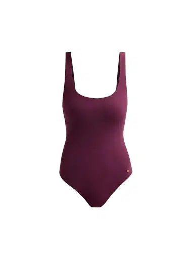Kiki de Montparnasse Women's Lace-Up One-Piece Swimsuit - Plum | Thumbnail 1