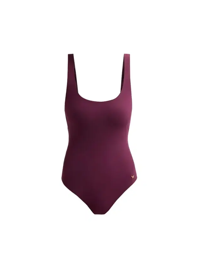 Kiki de Montparnasse Women's Lace-Up One-Piece Swimsuit - Plum