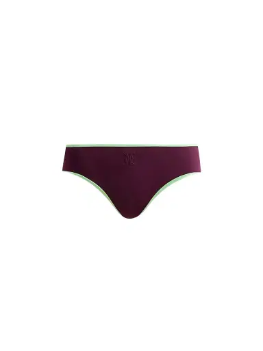 Kiki de Montparnasse Women's Contraste Hipster Bikini Bottom - Pelouse Plum | Thumbnail 1