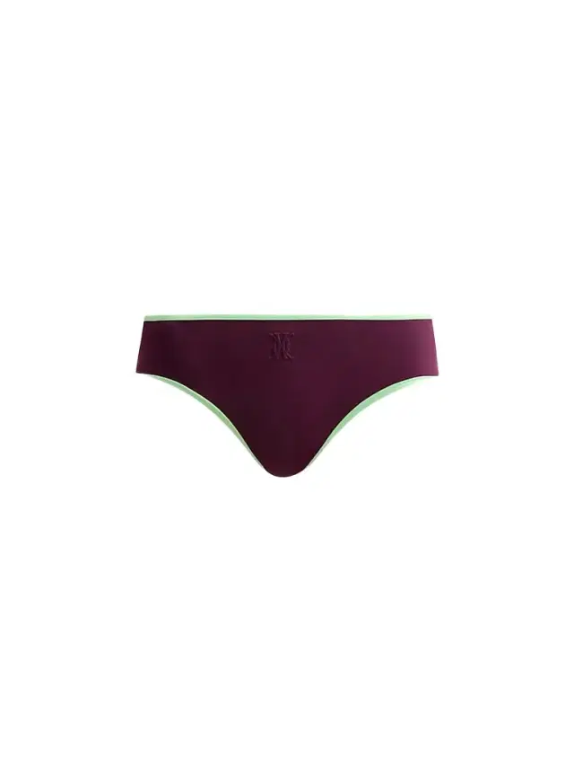 Kiki de Montparnasse Women's Contraste Hipster Bikini Bottom - Pelouse Plum