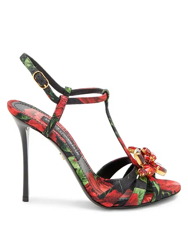Dolce & Gabbana Women's 105MM Crystal-Embellished Rose Slingback Sandals - Rose Nero