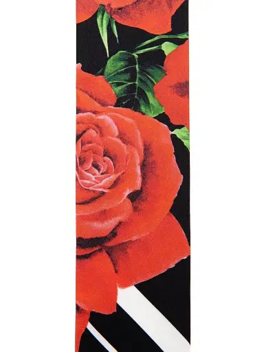 Dolce & Gabbana Women's Rose-Printed Silk Headscarf - Rose | Thumbnail 2
