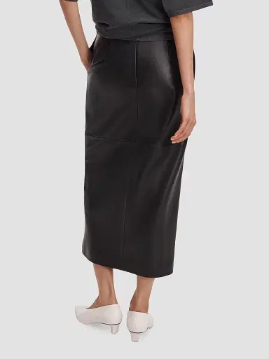 rag & bone Women's Bessie Leather Midi Skirt | Thumbnail 3 rag & bone Women's Bessie Leather Midi Skirt | Thumbnail 3