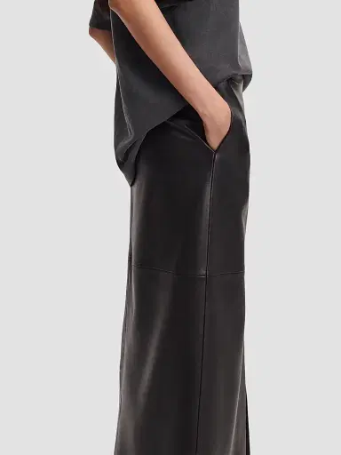 rag & bone Women's Bessie Leather Midi Skirt | Thumbnail 6 rag & bone Women's Bessie Leather Midi Skirt | Thumbnail 6